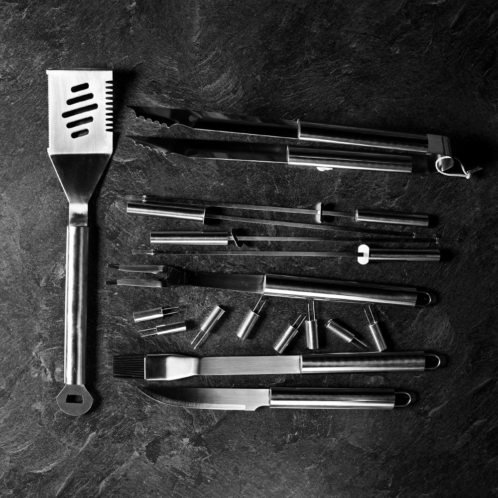 18-Piece BBQ Tools Set with Carrying Case