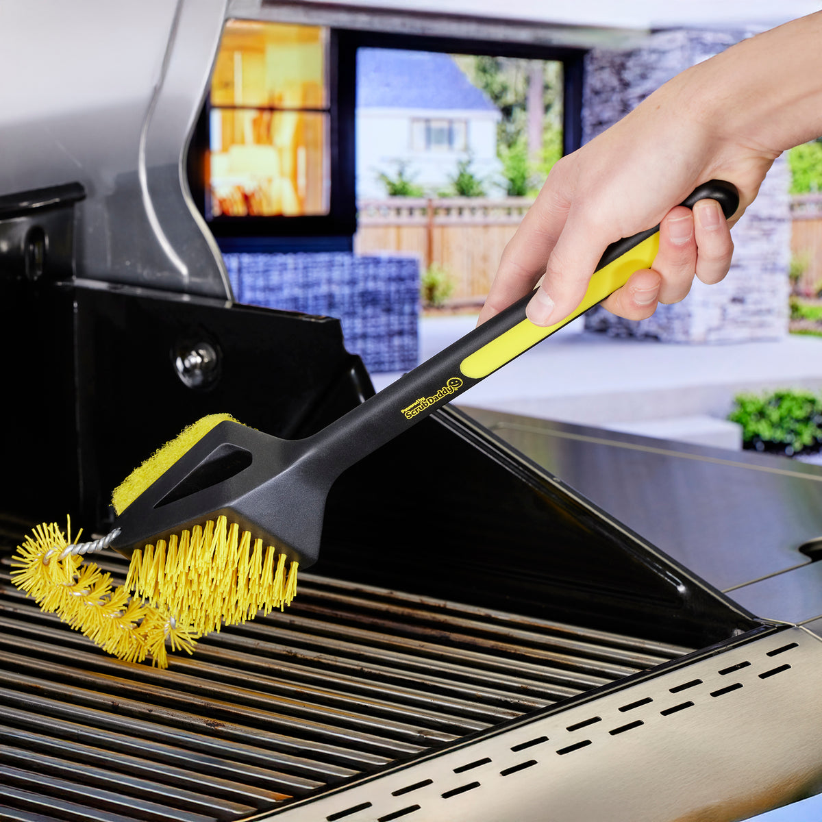 Triple Action Grill Brush Powered by Scrub Daddy®