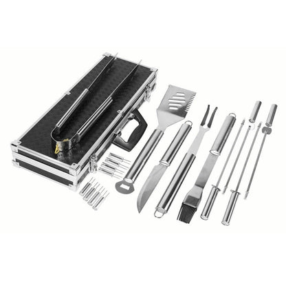 18-Piece BBQ Tools Set with Carrying Case